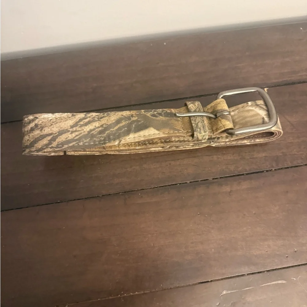 Realtree Camo Belt – Genuine Leather Back – Approx. 52” Long